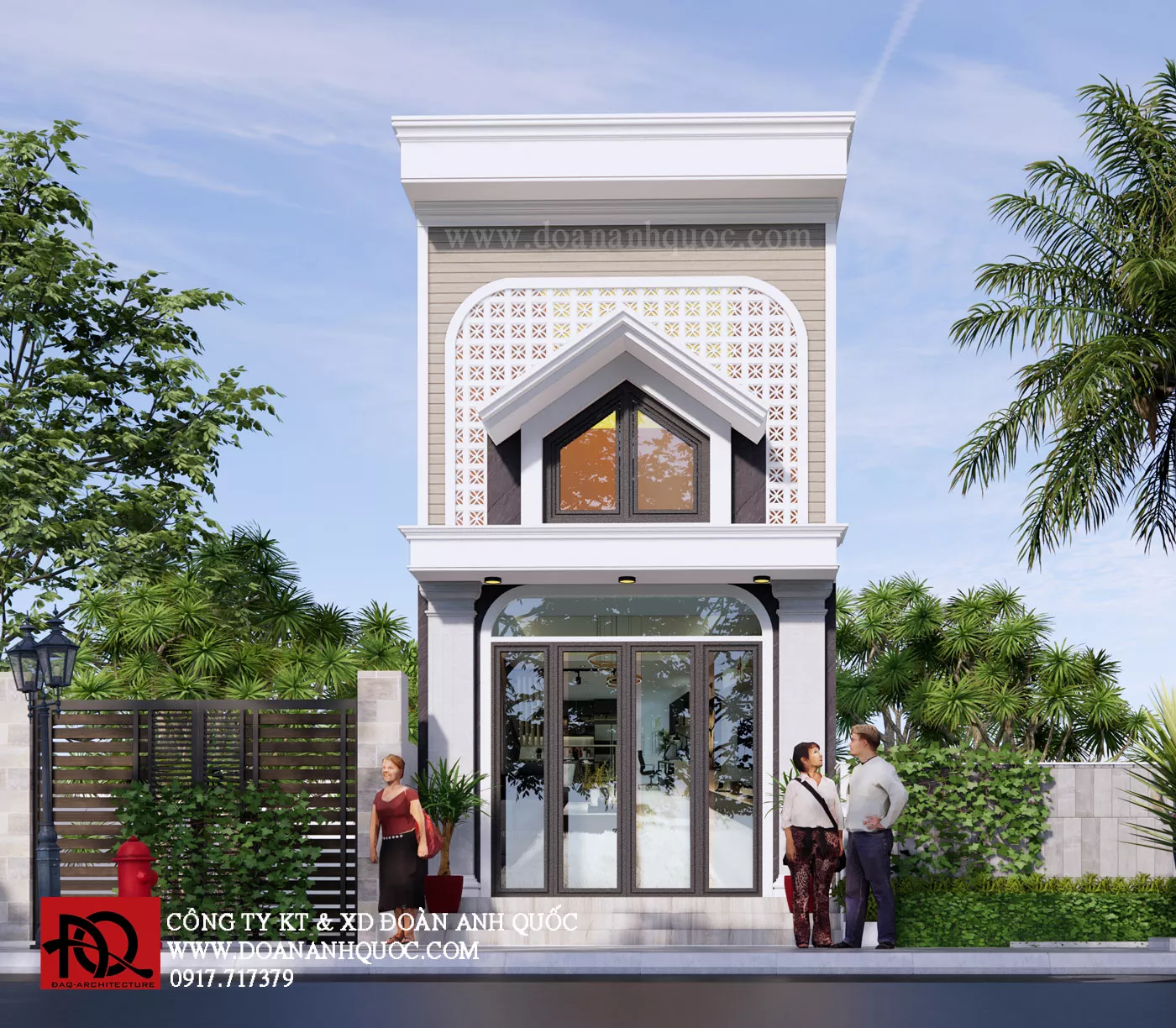Thiết kế nhà cấp 4 gác lửng hiện đại năm 2021 tai Phan Thiết _ MS13